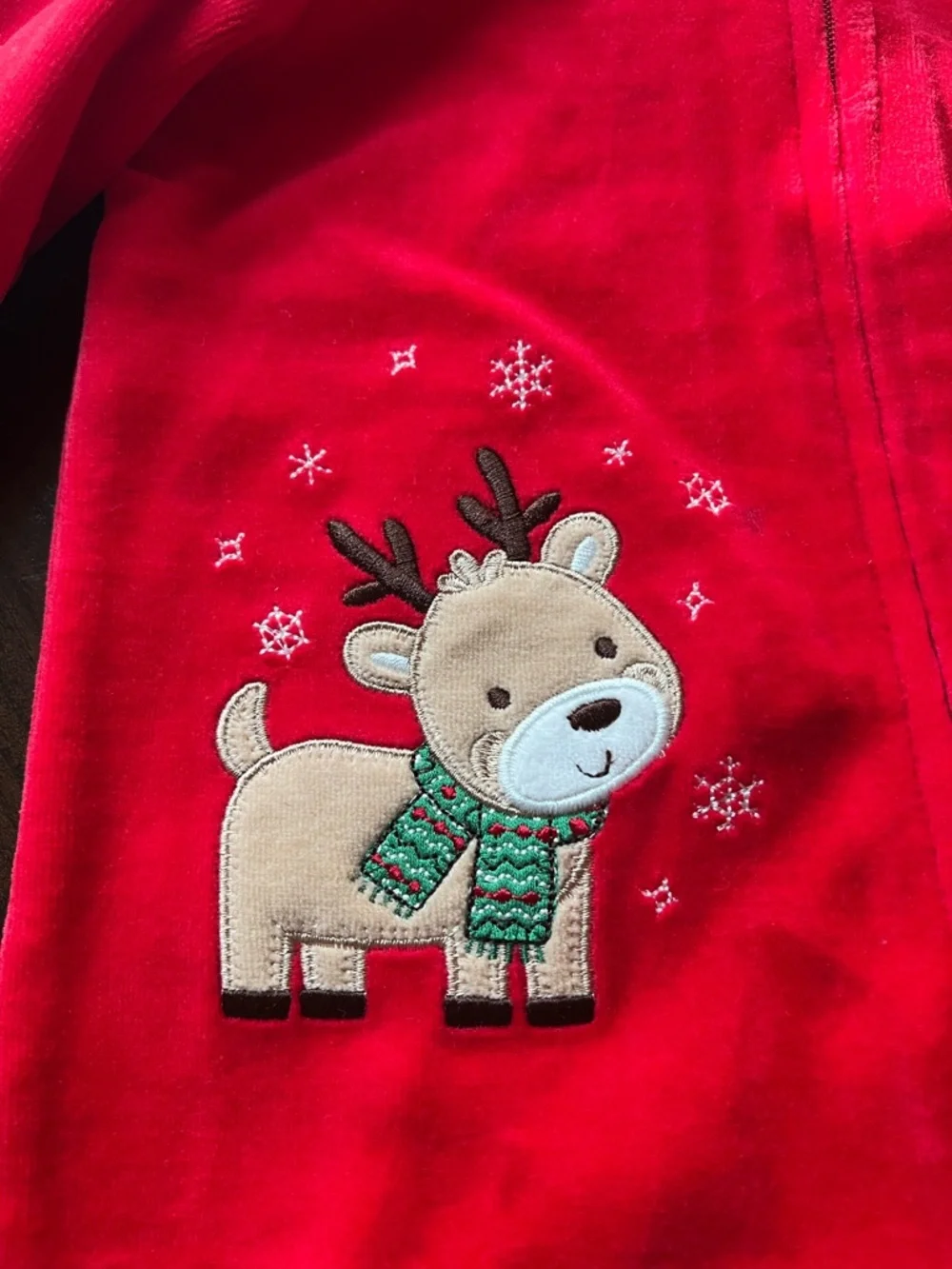 New - Little Me My First Christmas Velour Footed Sleeper